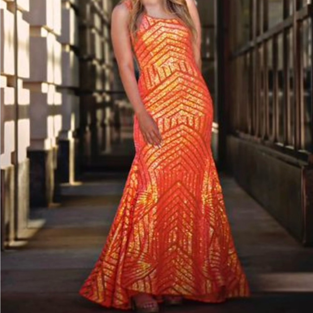 Jovani bead prom gown